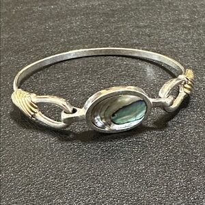Avon Vintage Abalone Shell Two Tone Bracelet